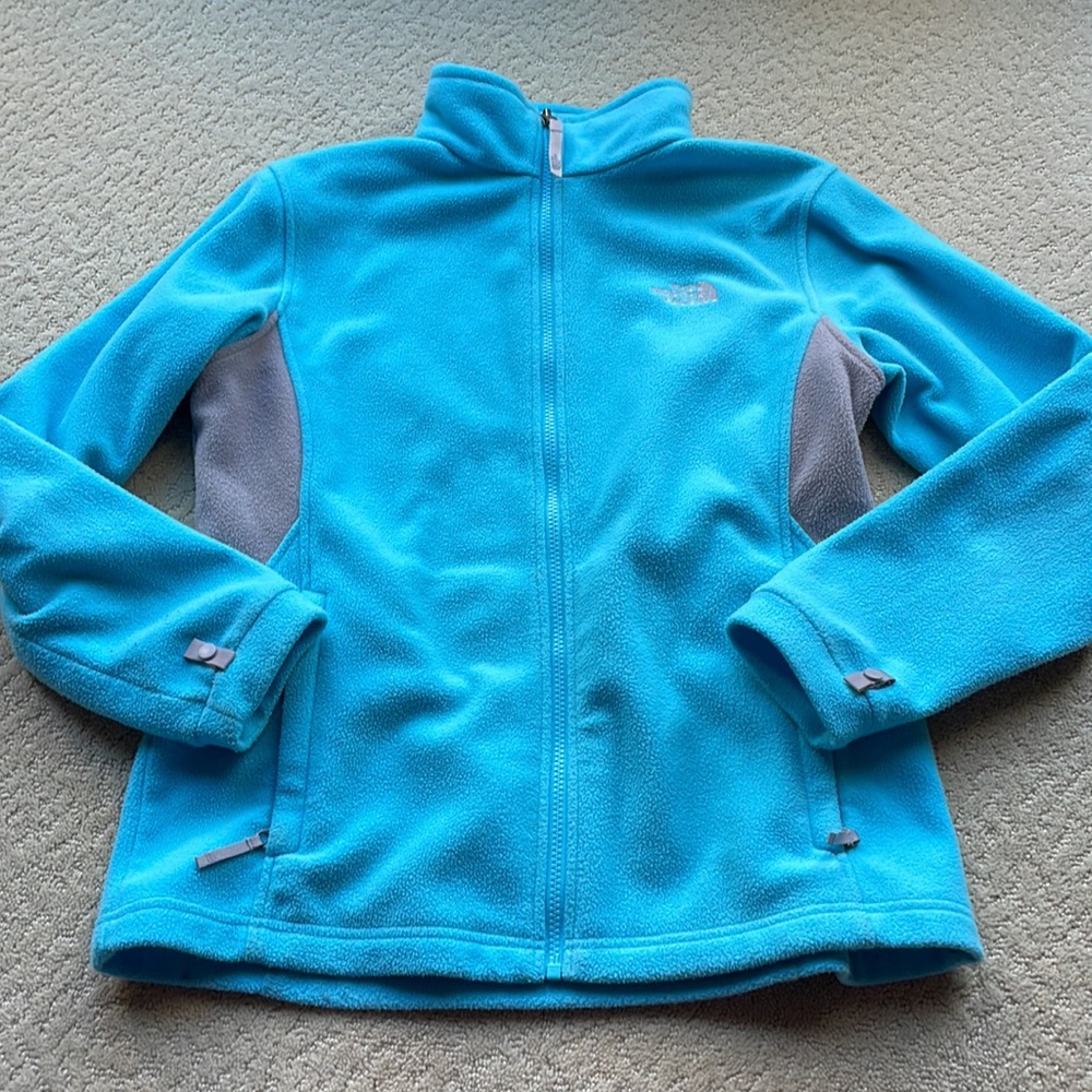 The North Face fleece blue jacket girls XL